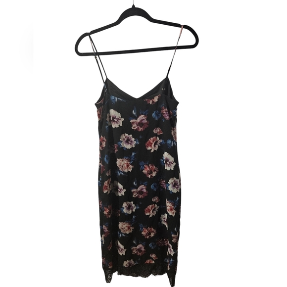 Zara floral slip dress with lace - Picture 2 of 3